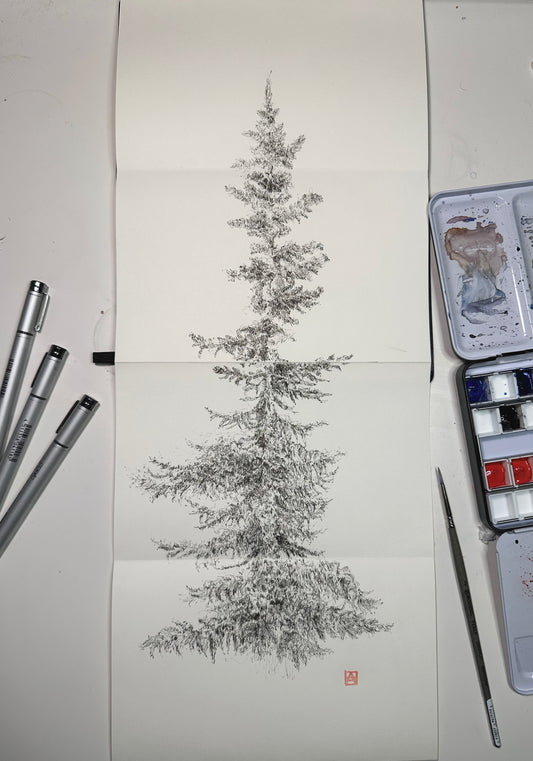 Tree Ink Drawing